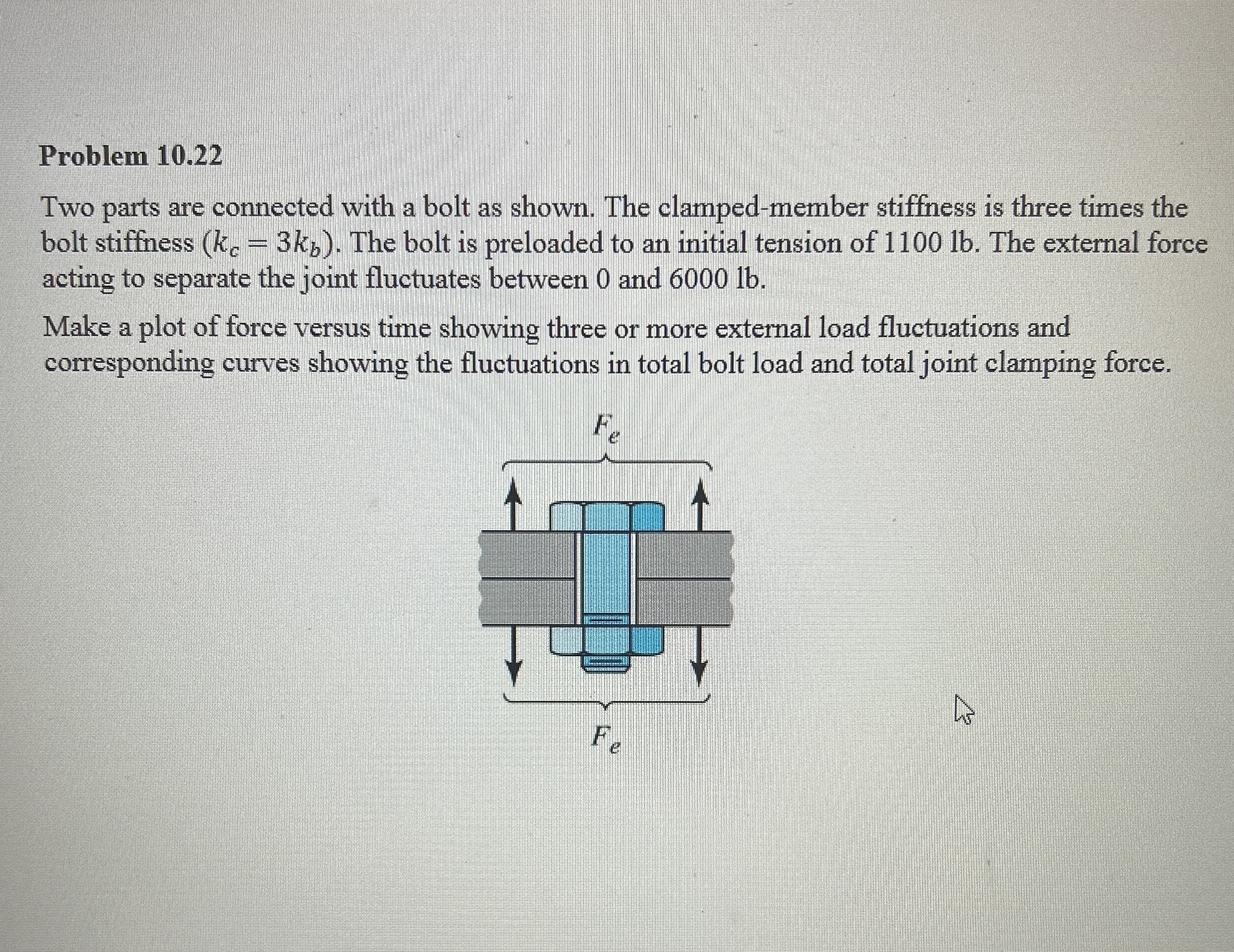 Problem 1 0 . 2 2 Two parts are connected with a