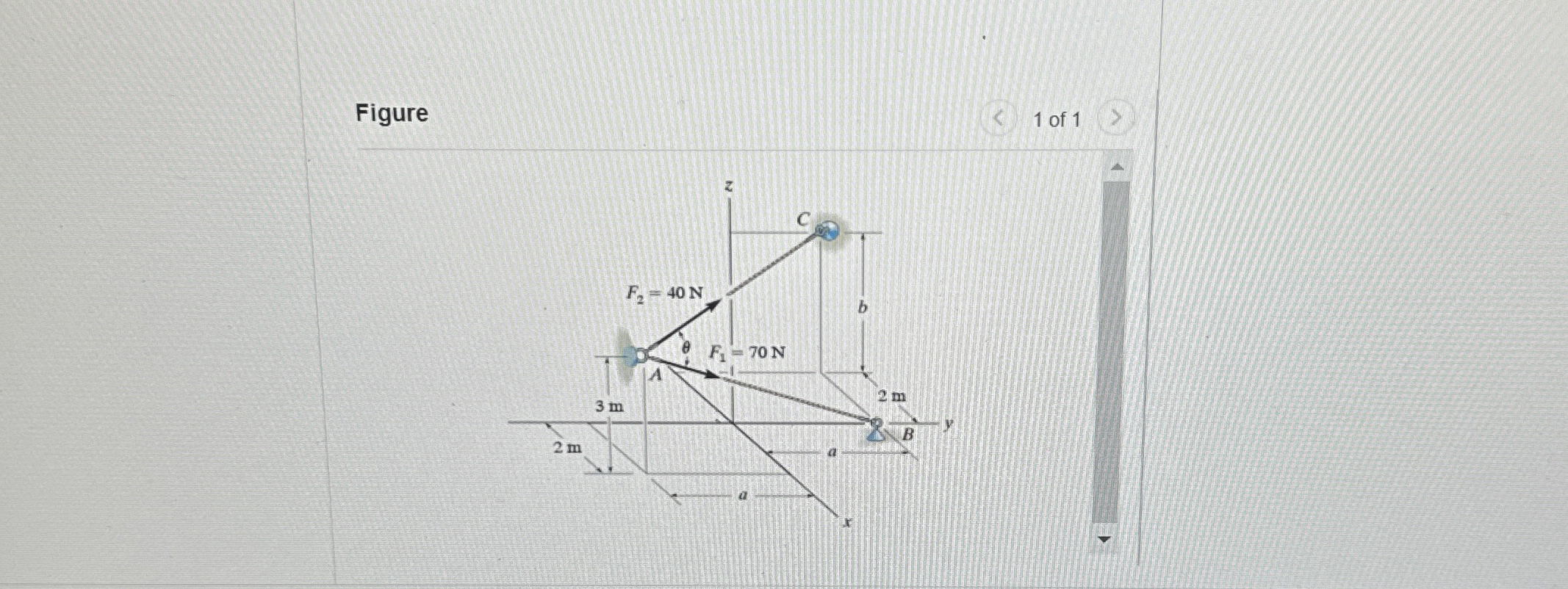 l n ( Figure 1 ) , a = 2 m and b = 4 . 5 m Part A