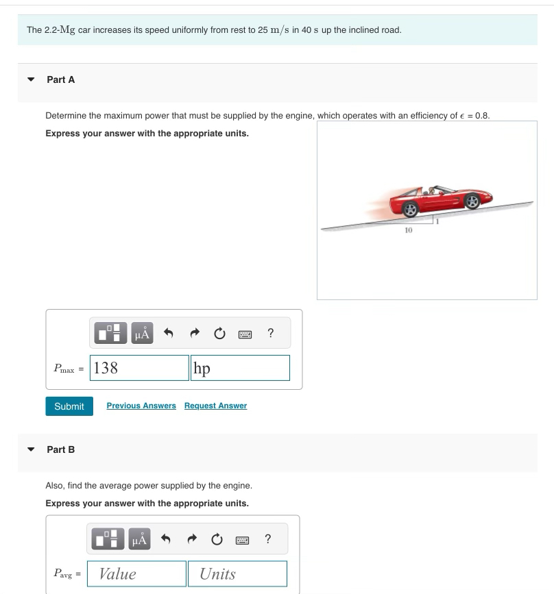 The 2 . 2 - Mg car increases its speed uniformly