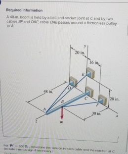 Required information A 4 8 - in . hoom is held by