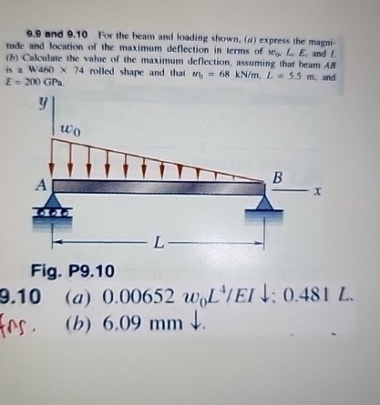 9 . 9 and 9 . 1 0 For the beam and loading stown.