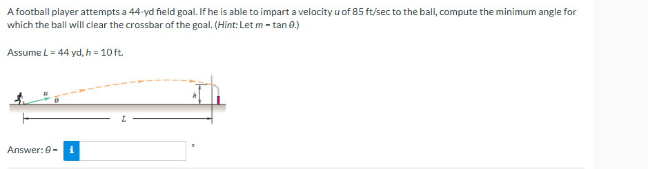 A football player attempts a 4 4 - yd field goal.