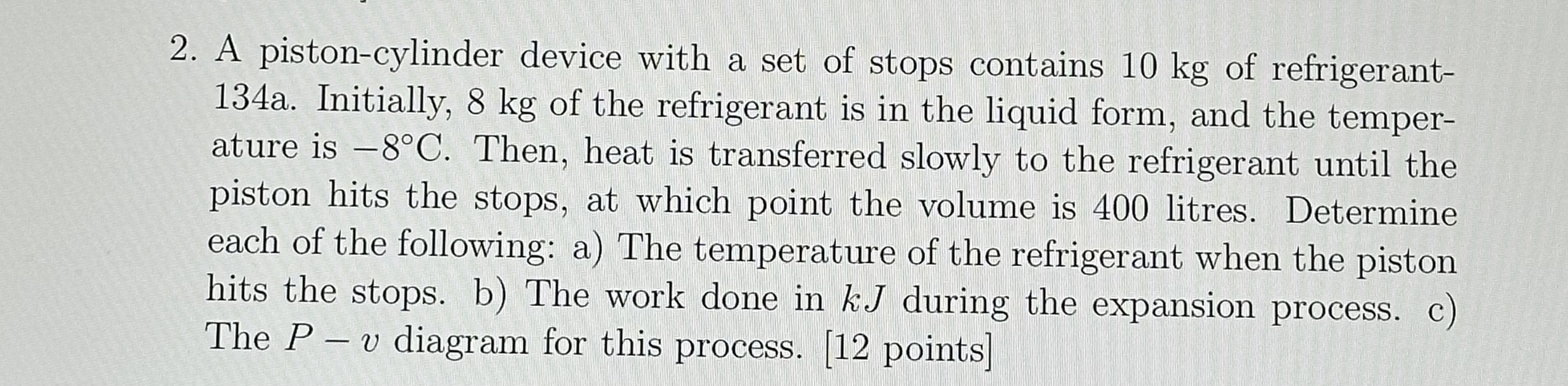 A piston - cylinder device with a set of stops