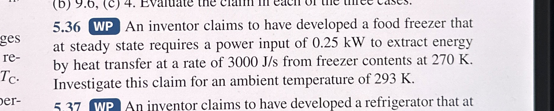 5 . 3 6 An inventor claims to have developed a