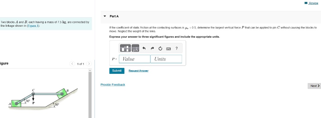Two blocks \ ( A \ ) and \ ( B \ ) , each having
