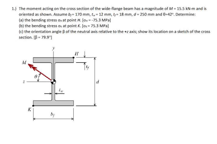1 . M = 1 5 . 5 kN - m and is oriented as shown.