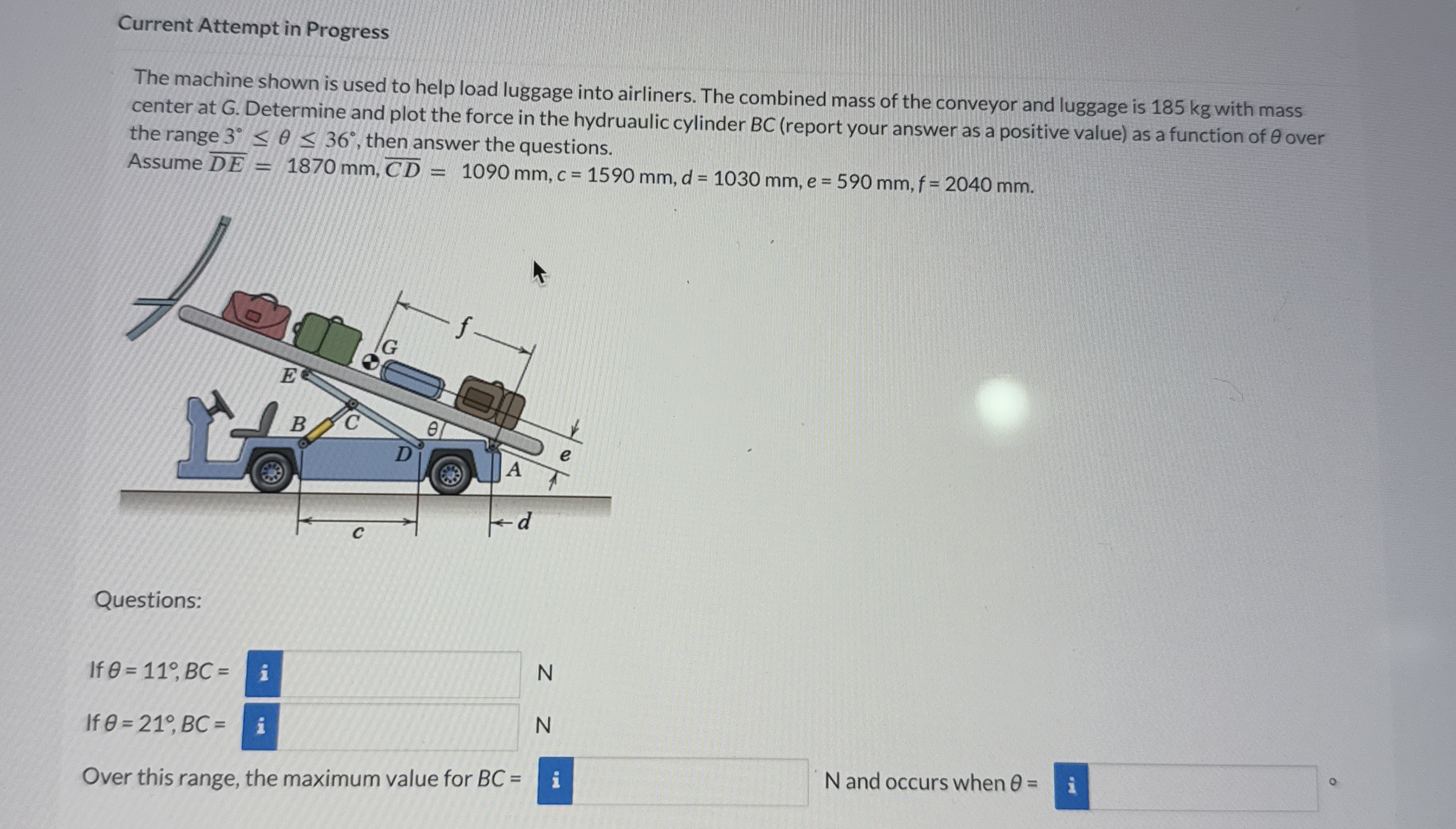 Current Attempt in Progress The machine shown is