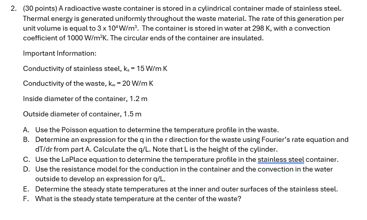 Please solve and show how calculations for each