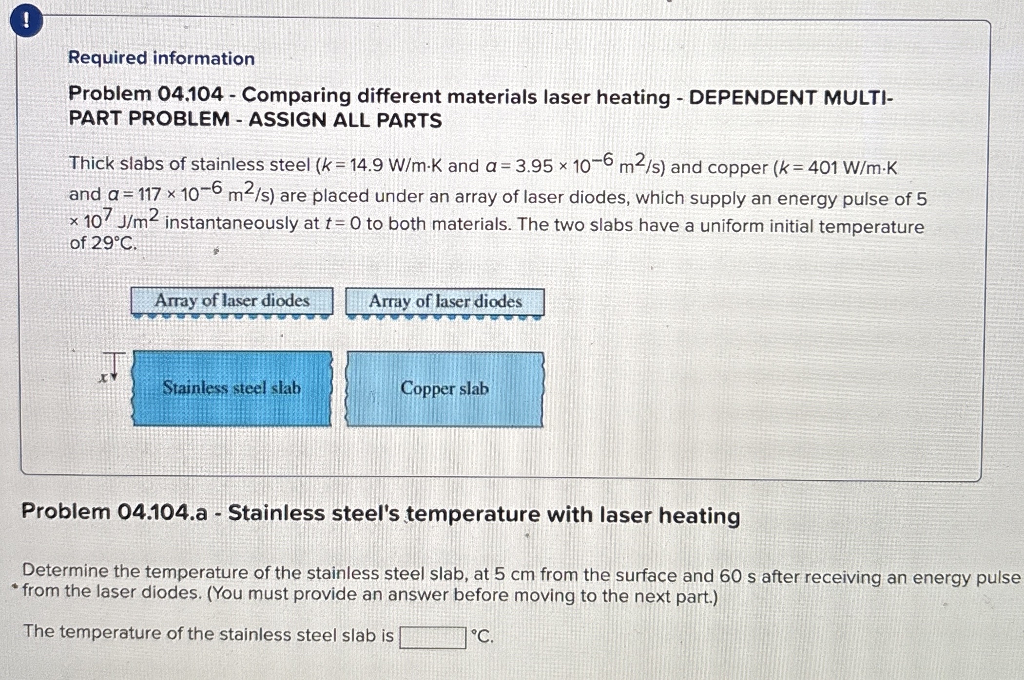 ! Required information Problem 0 4 . 1 0 4 -