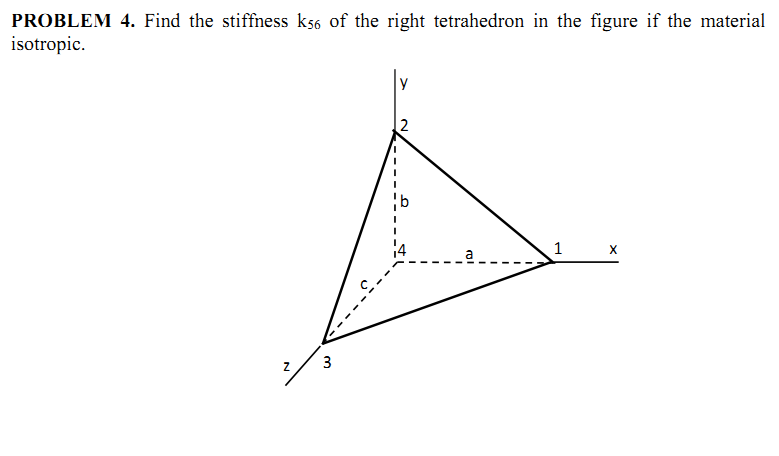 PROBLEM 4 . Find the stiffness k _ ( 5 6 ) of the