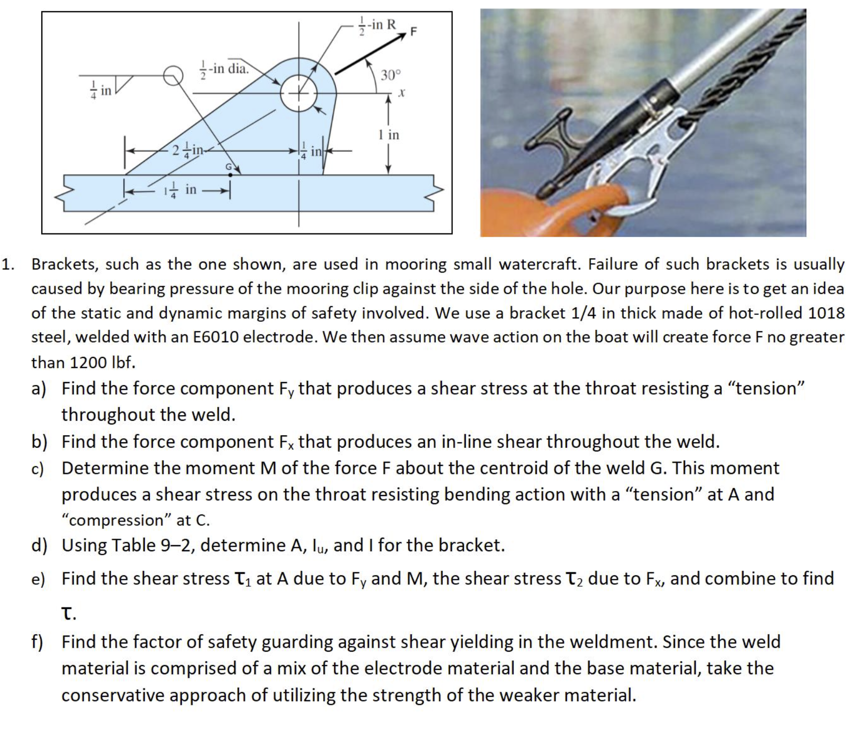 Brackets, such as the one shown, are used in