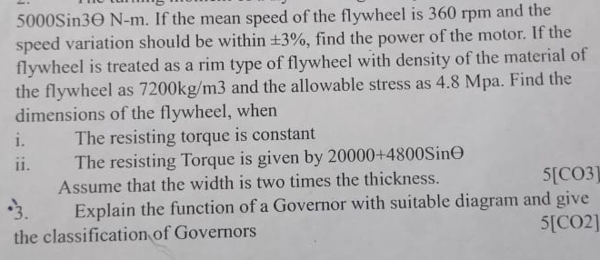 5 0 0 0 s i n 3 N - m . If the mean speed of the