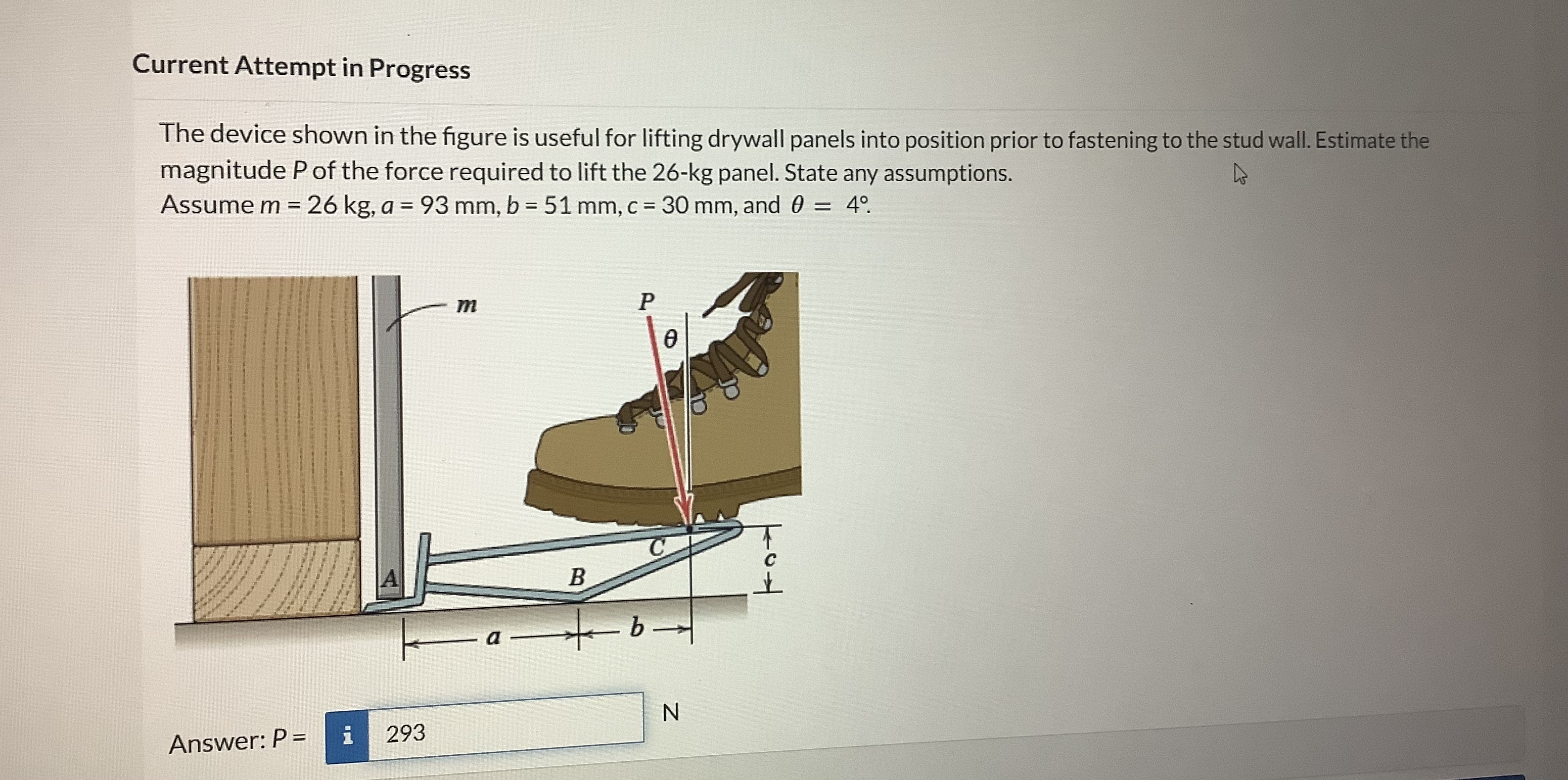 Current Attempt in Progress The device shown in