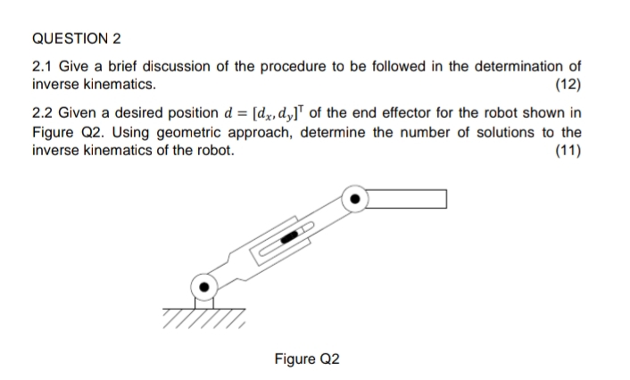 QUESTION 2 2 . 1 Give a brief discussion of the