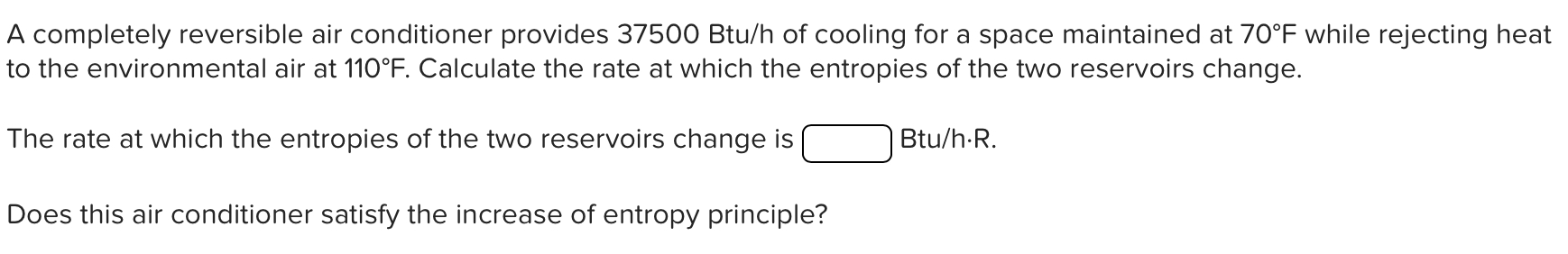 A completely reversible air conditioner provides