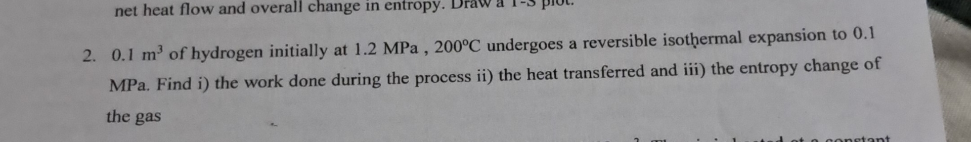 0 . 1 m 3 of hydrogen initially at 1 . 2 MPa, 2 0