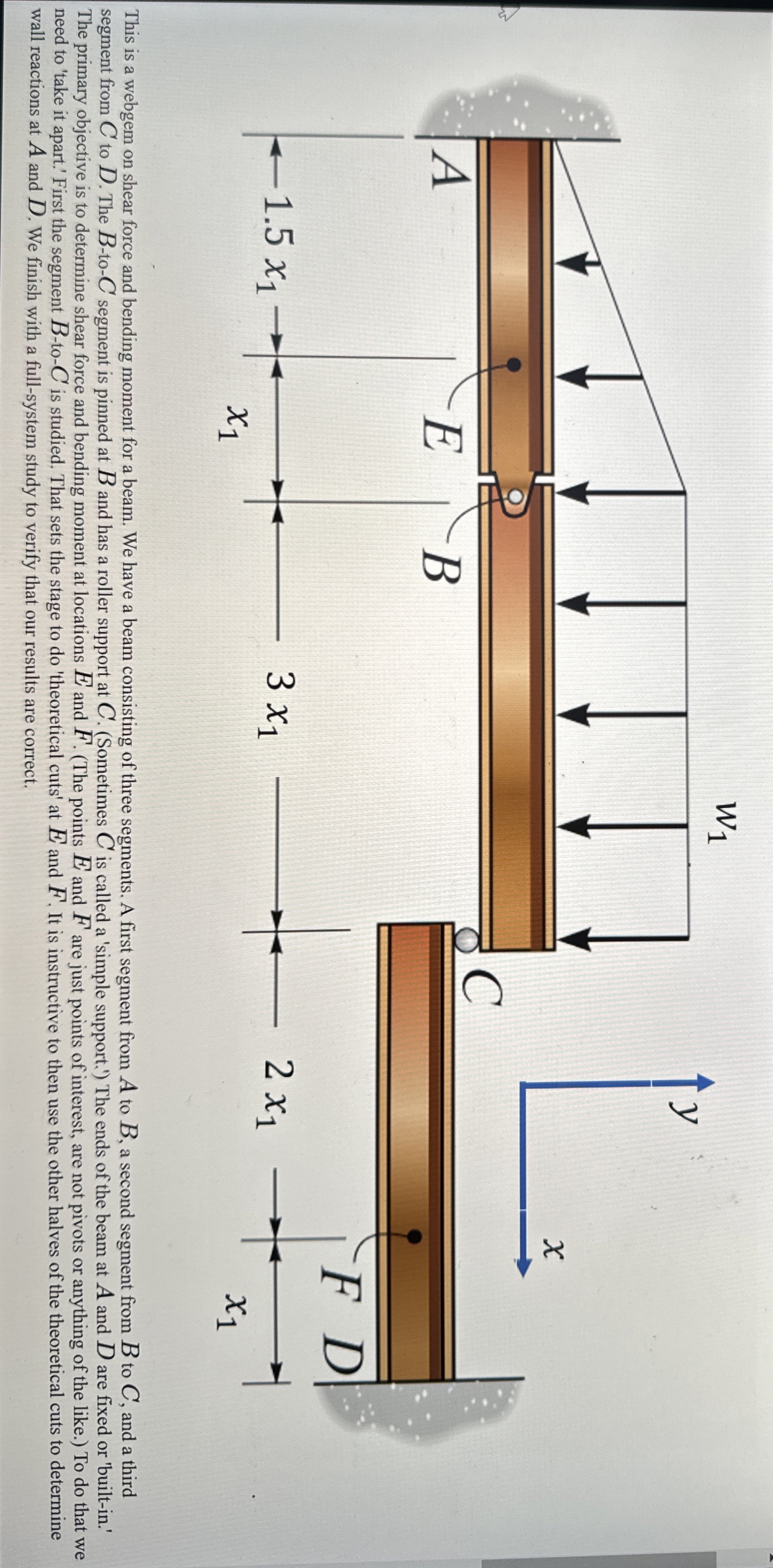 This is a webgem on shear force and bending