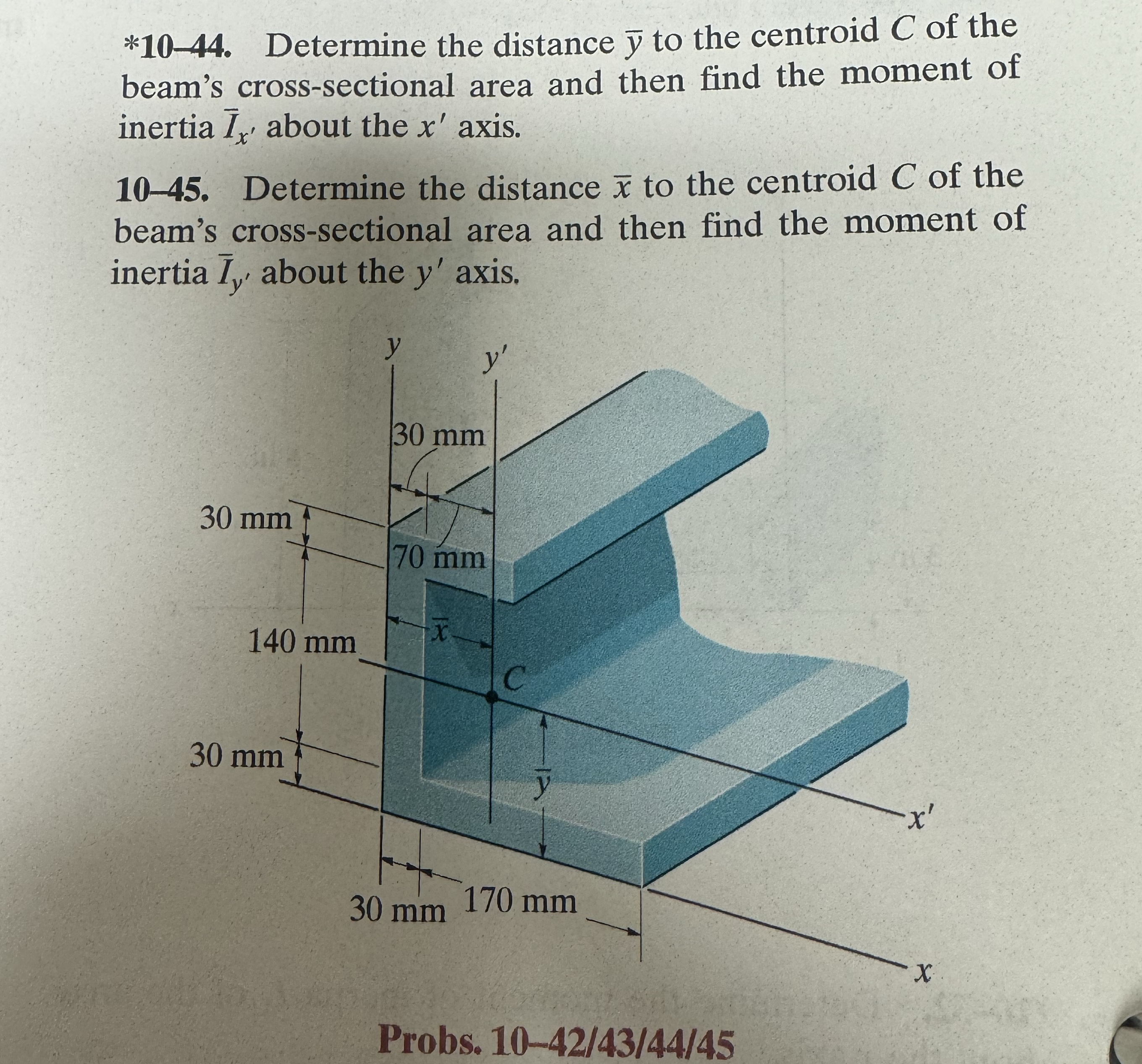 * 1 0 - 4 4 . Determine the distance ? b a r ( y