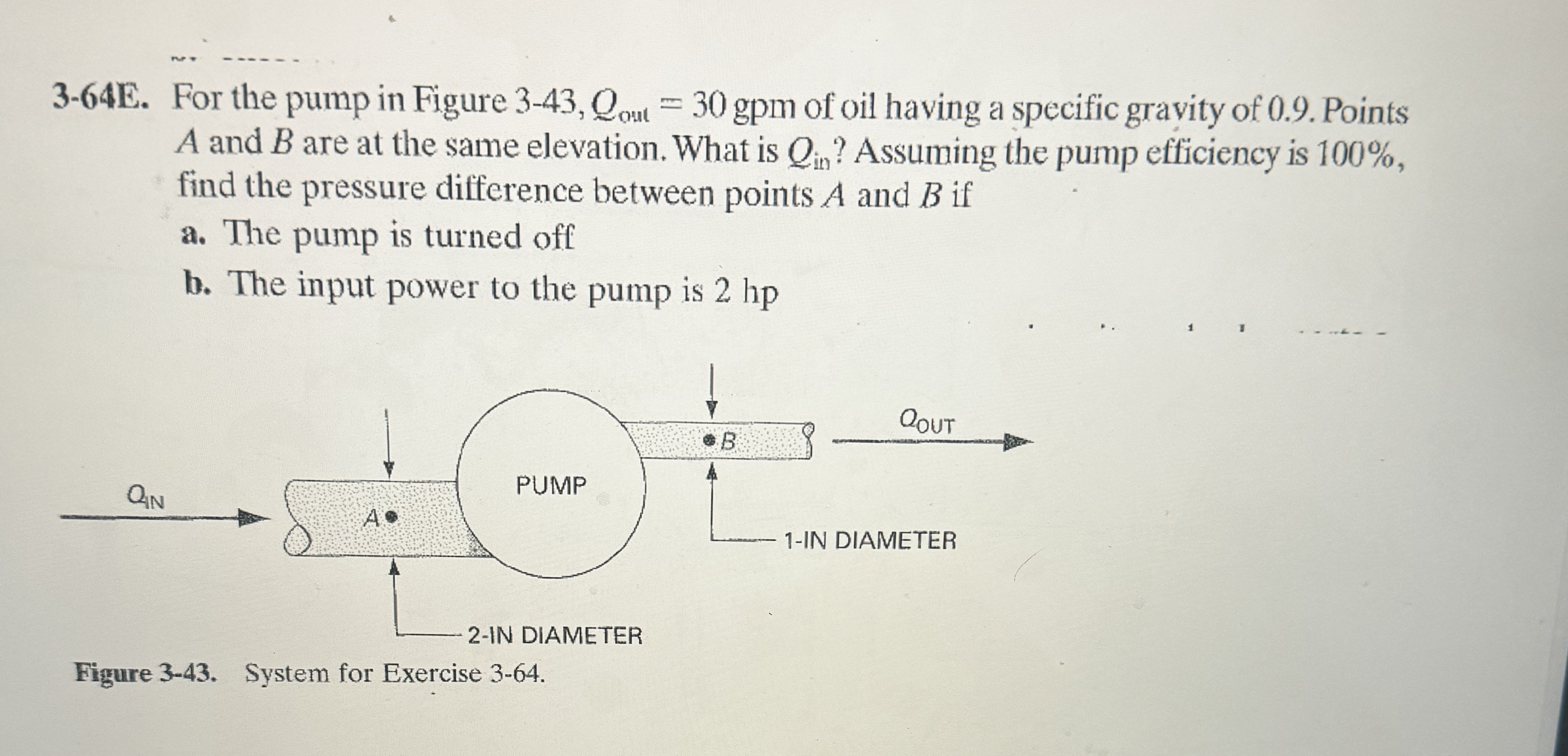3 - 6 4 E . For the pump in Figure 3 - 4 3 , Q o