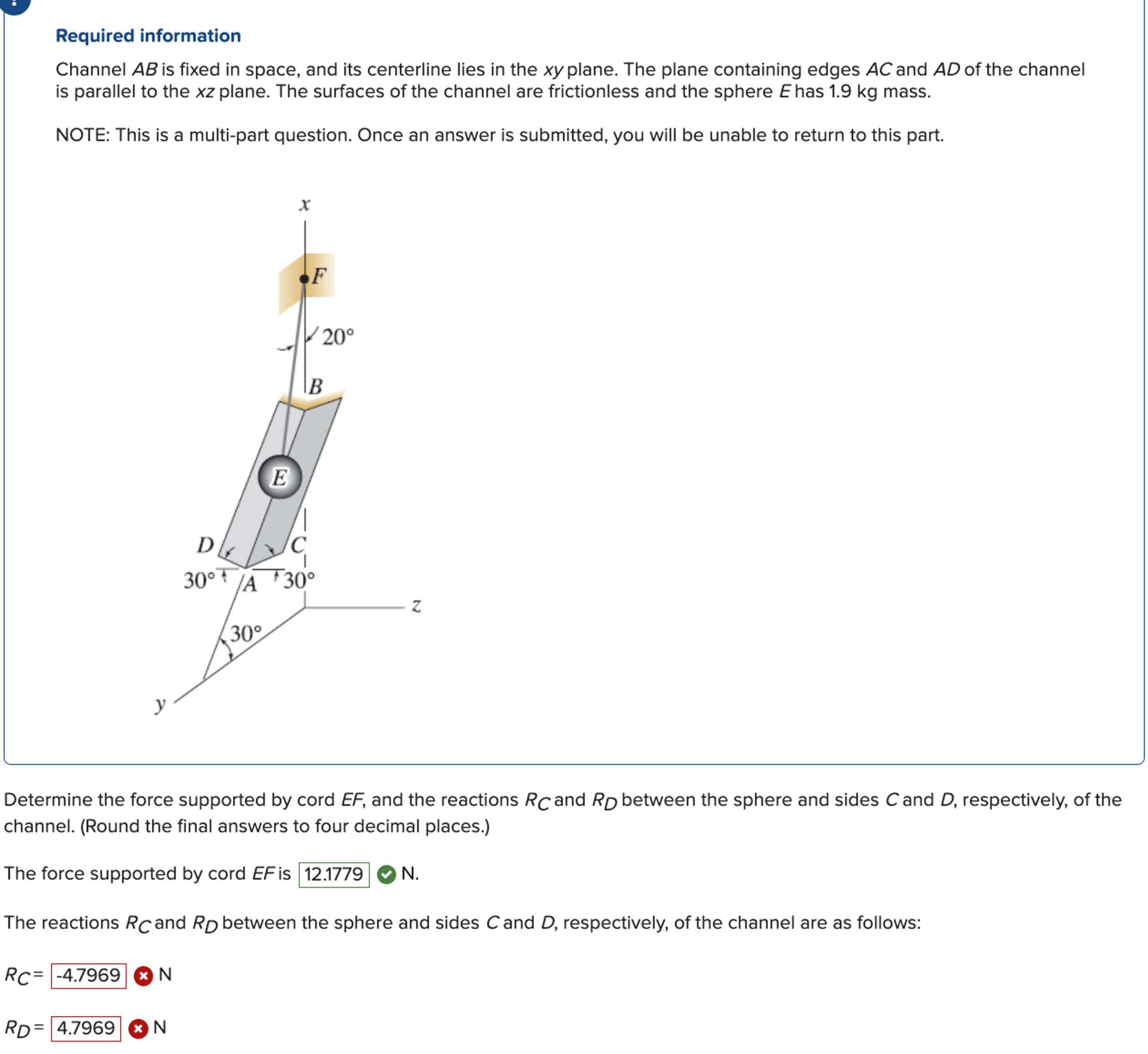Please solve for the values of Rc and Rd . Thank