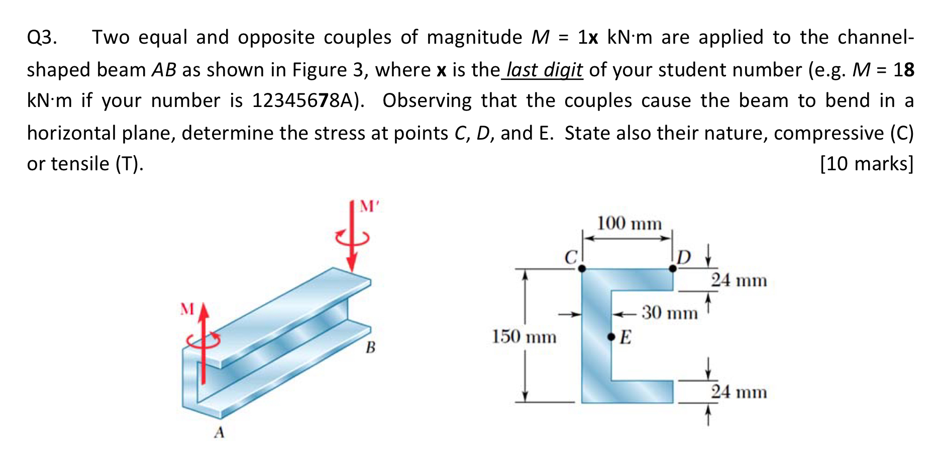 Q 3 . Two equal and opposite couples of magnitude