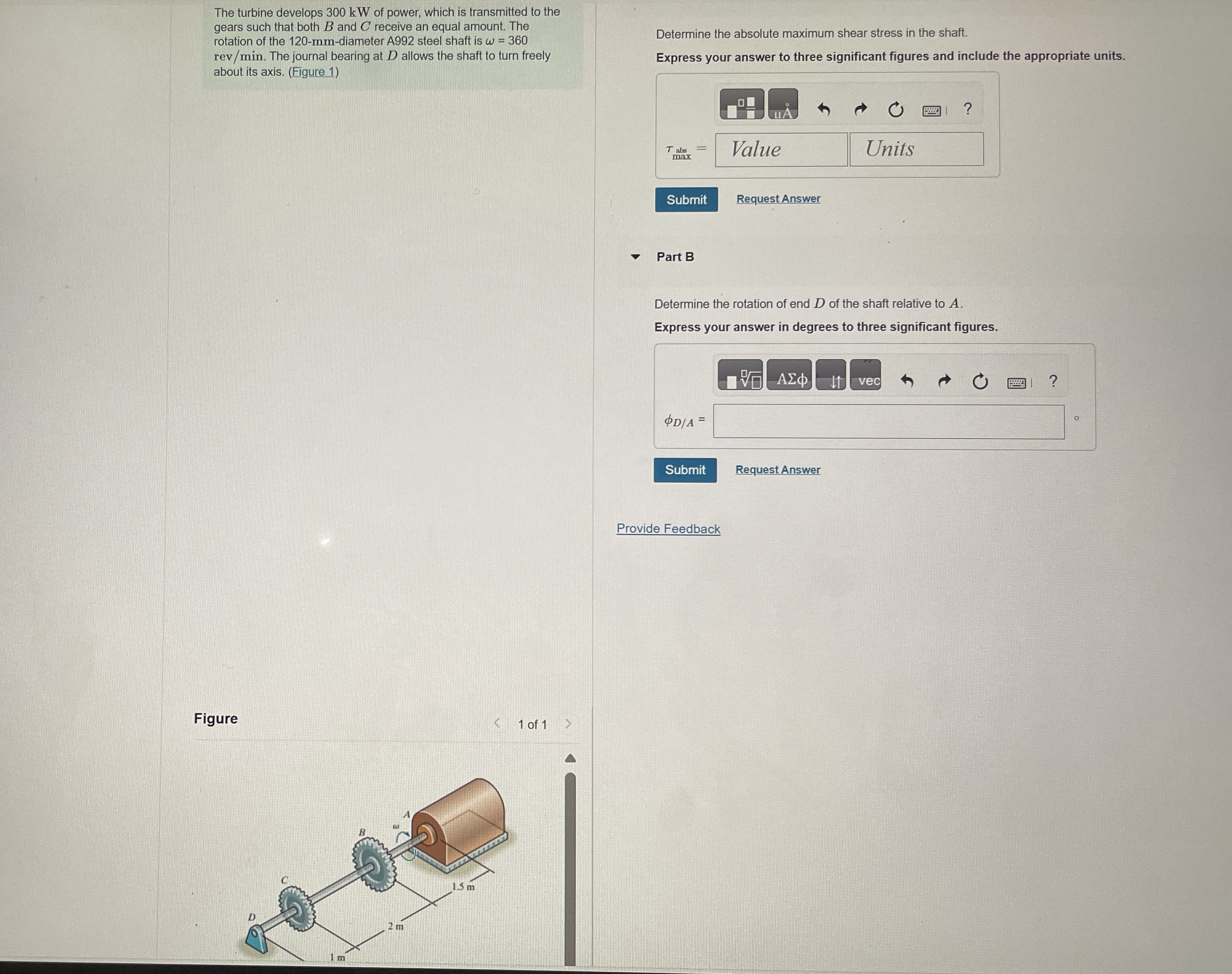 The turbine develops 3 0 0 kW of power, which is