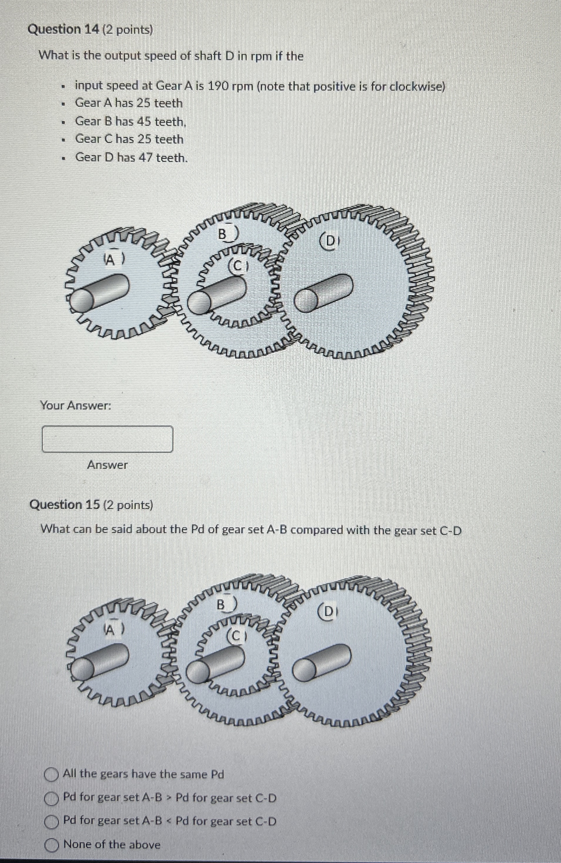 Question 1 4 ( 2 points ) What is the output