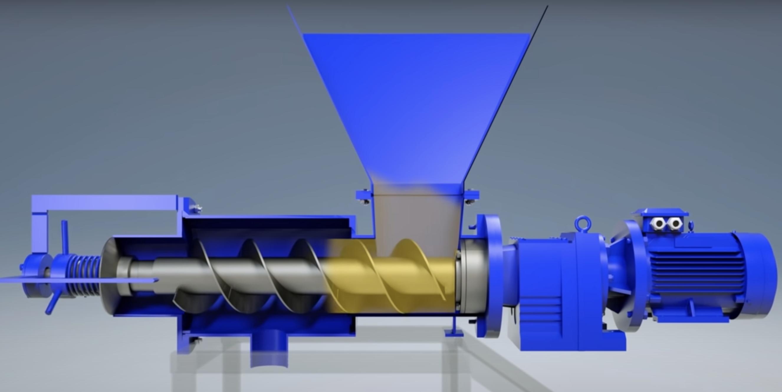 Draw to me a sketch for screw dewatering machine