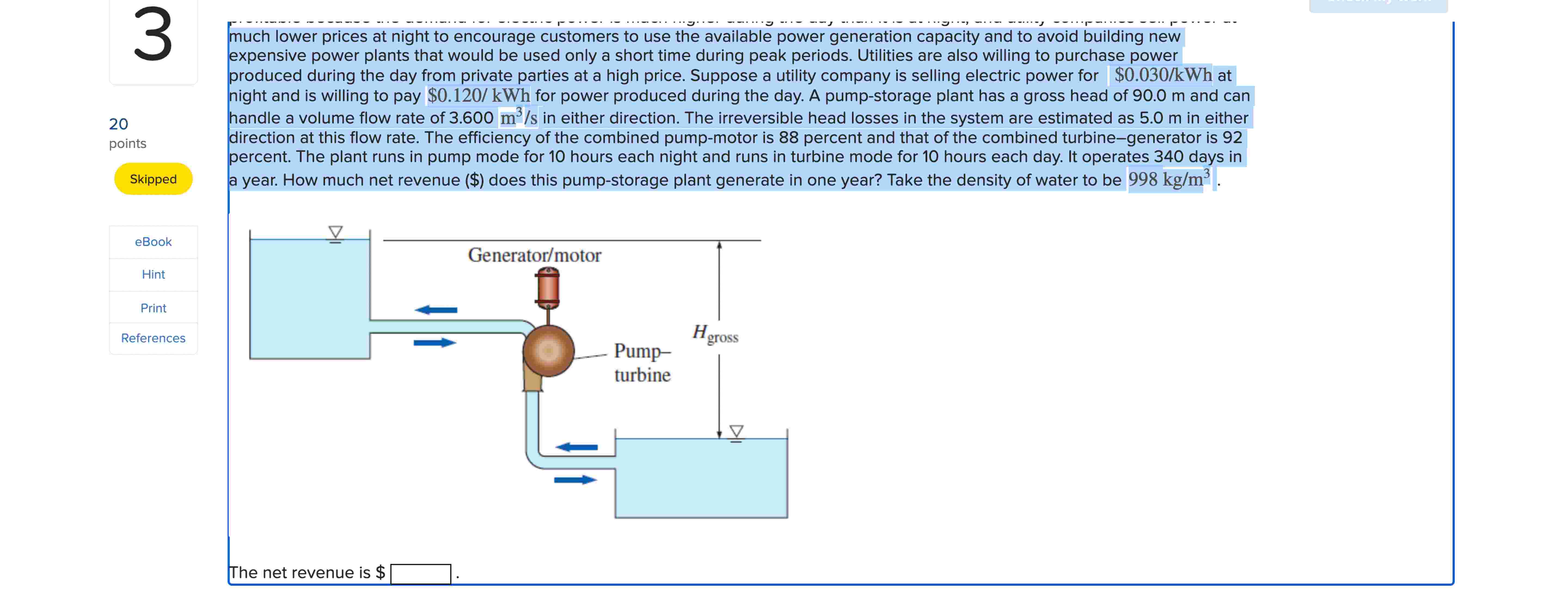 3 2 0 points Skipped eBook Hint Print References