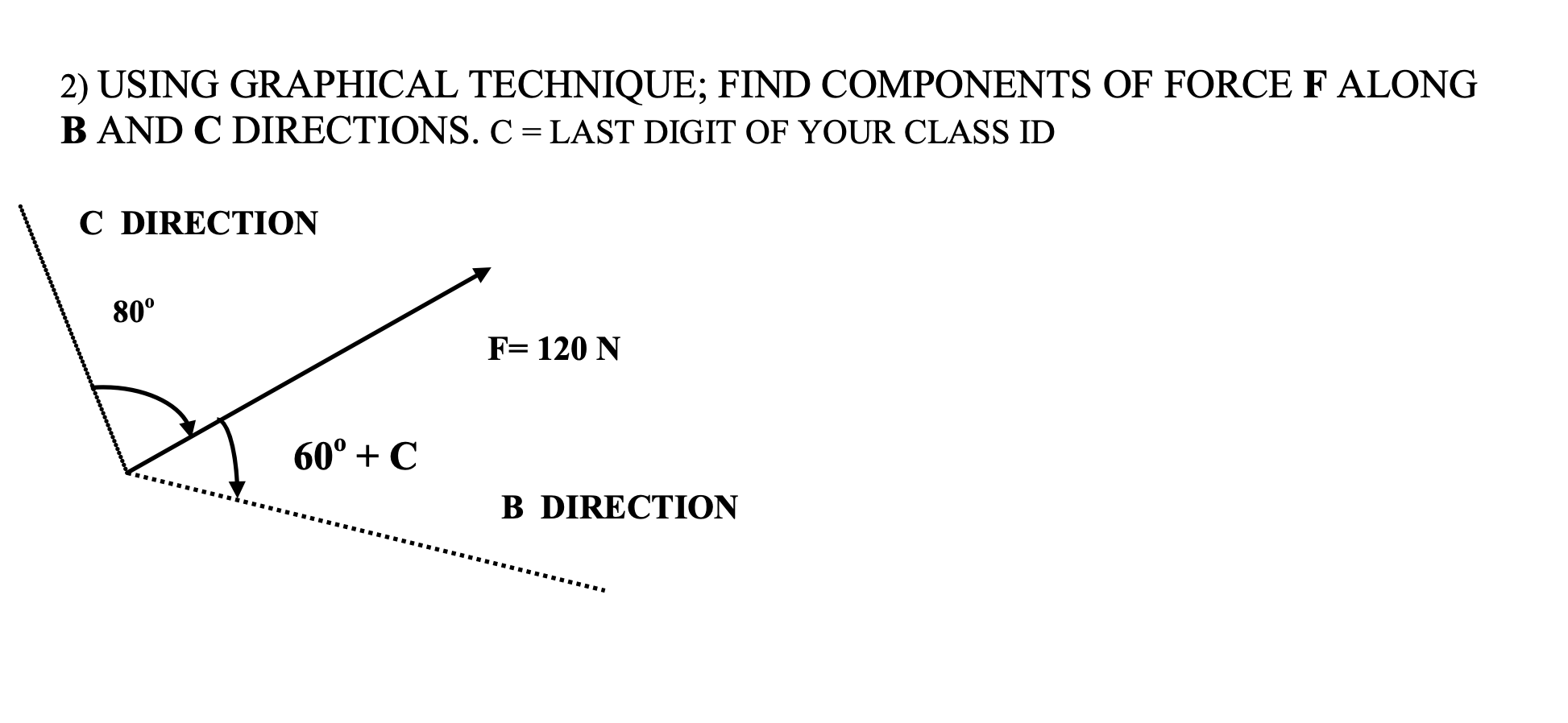 USING GRAPHICAL TECHNIQUE; FIND COMPONENTS OF