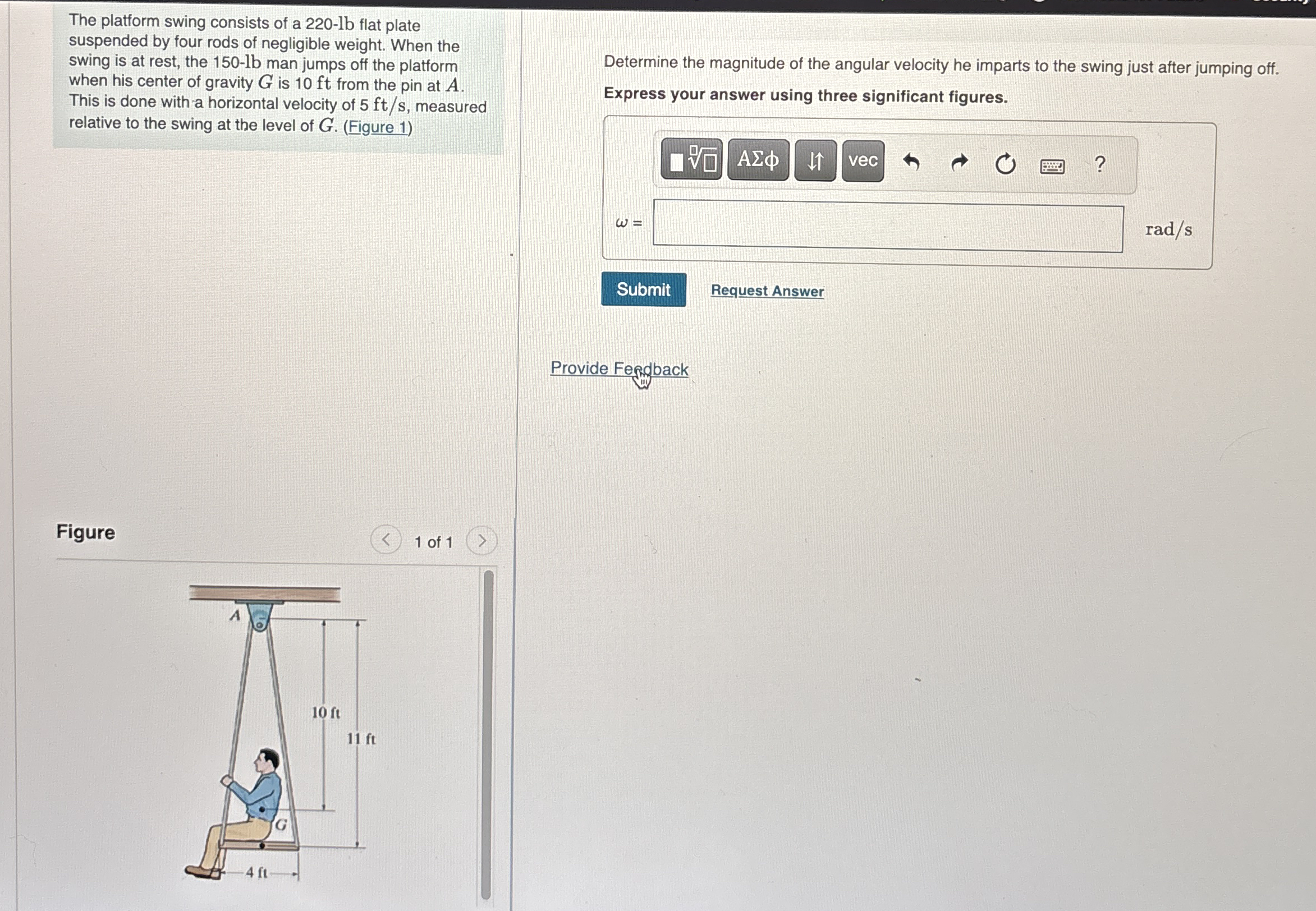 The platform swing consists of a 2 2 0 - lb flat