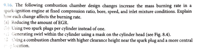 9 . 1 6 . The following combustion chamber design