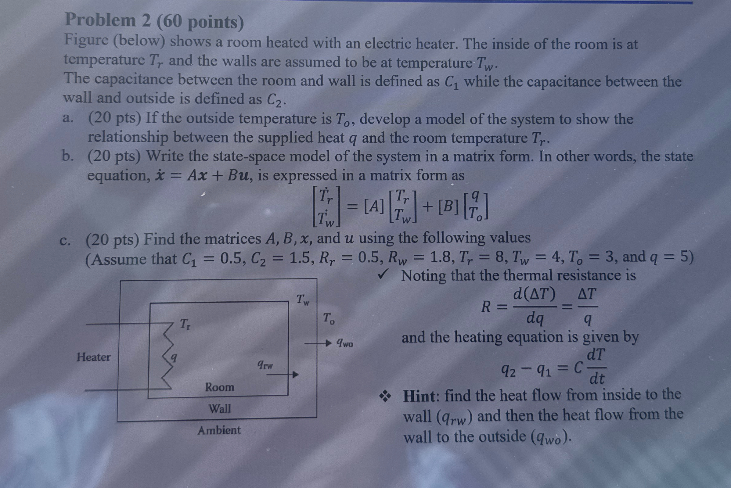 Problem 2 ( 6 0 points ) Figure ( below ) shows a
