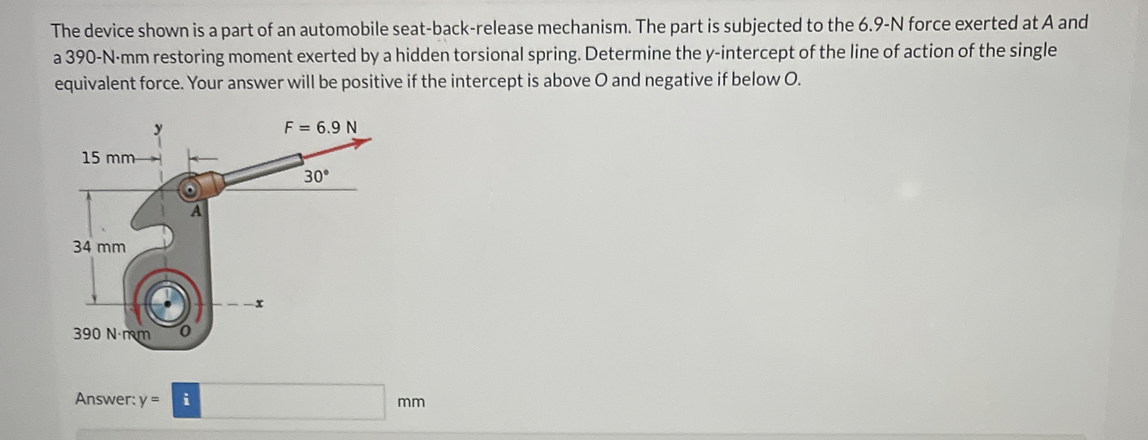 The device shown is a part of an automobile seat