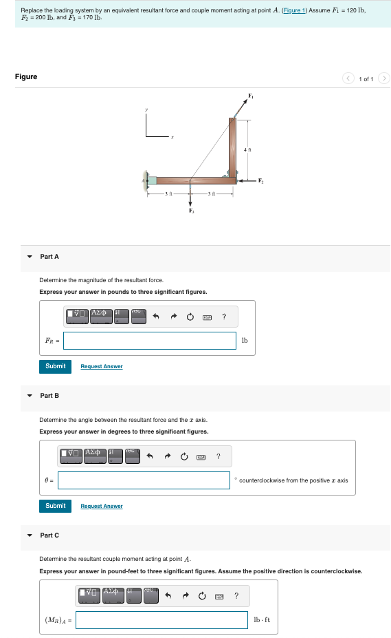 Figure Part A Determine the magnitude of the