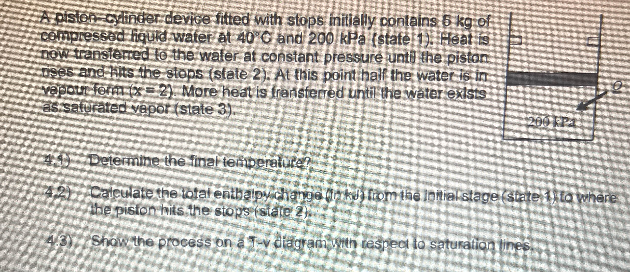 A piston - cylinder device fitted with stops