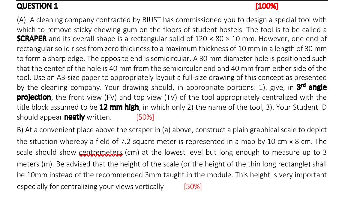 QUESTION 1 ( A ) . A cleaning company contracted