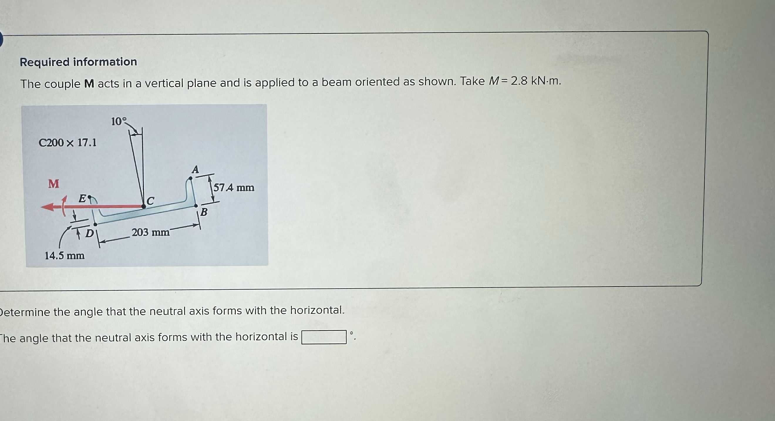 Required information The couple M acts in a