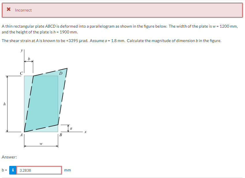 Incorrect A thin rectangular plate ABCD is