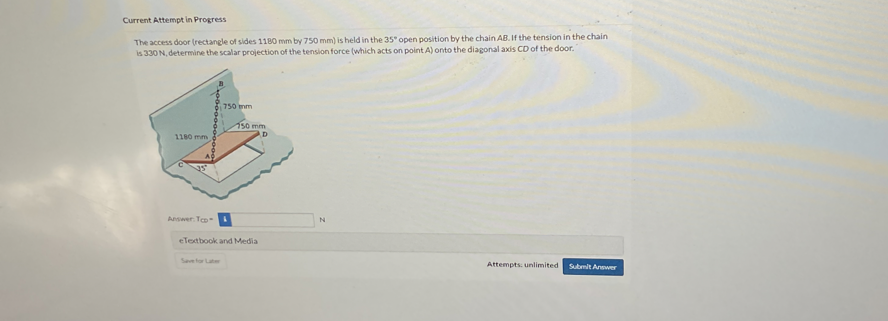 Current Attempt in Progress The access door (