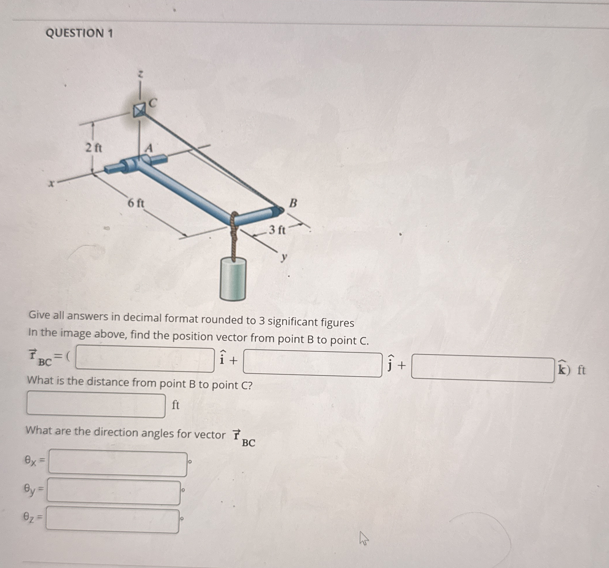 QUESTION 1 Give all answers in decimal format