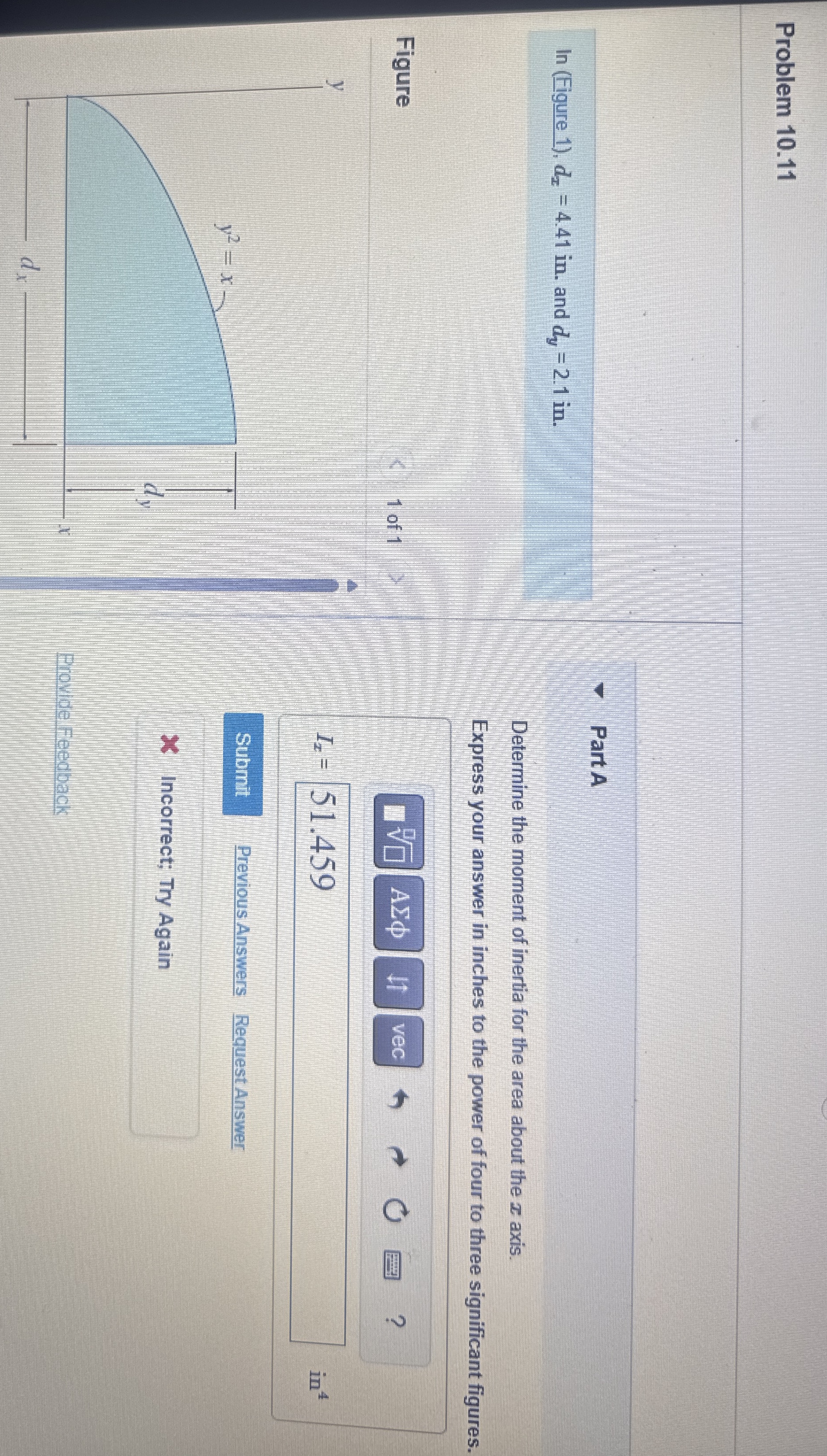 Problem 1 0 . 1 1 l n ( Figure 1 ) , d x = 4 . 4