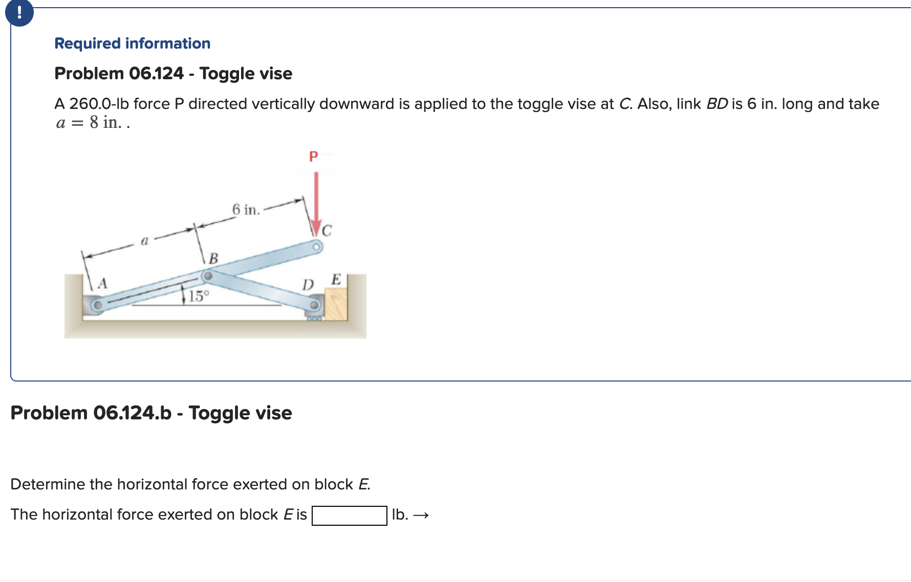 Required information Problem 0 6 . 1 2 4 - Toggle
