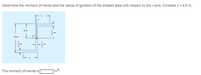 Determine the moment of Inertla and the radius of