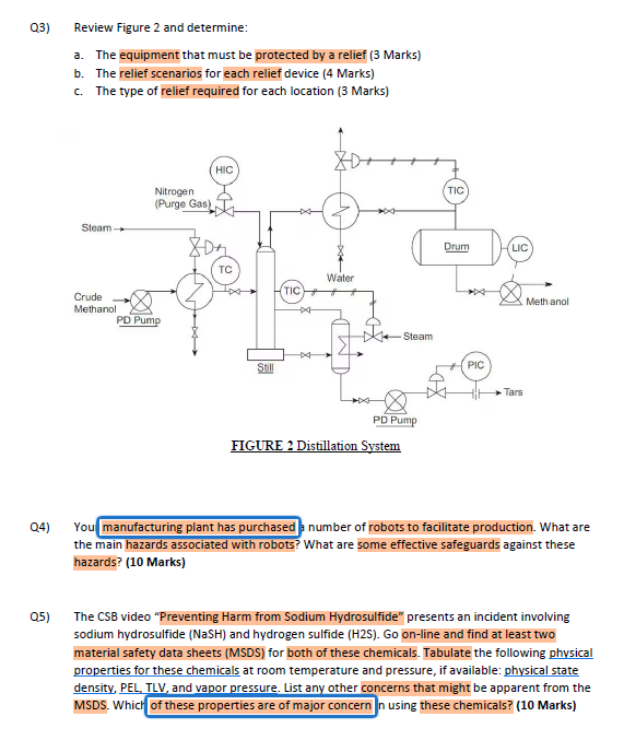 Q 3 ) Review Figure 2 and determine: a . The