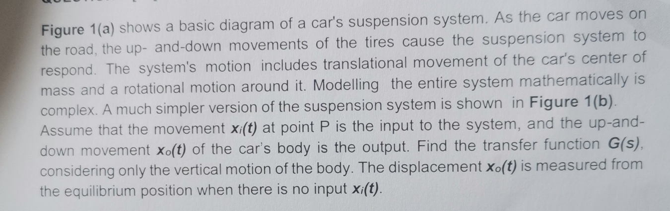Figure 1 ( a ) shows a basic diagram of a car's