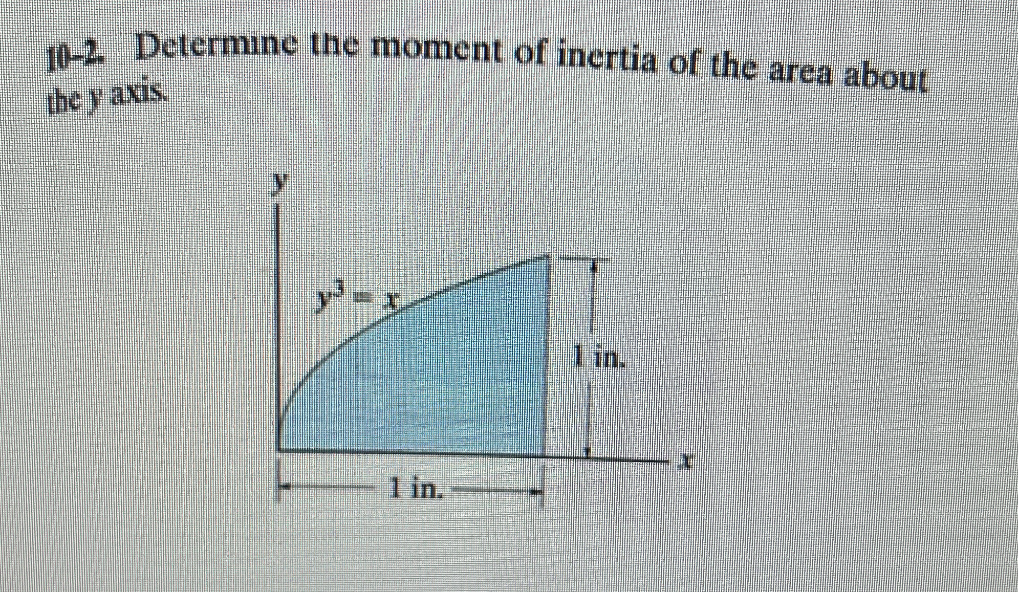 1 0 - 2 . Determine the moment of inertia of the