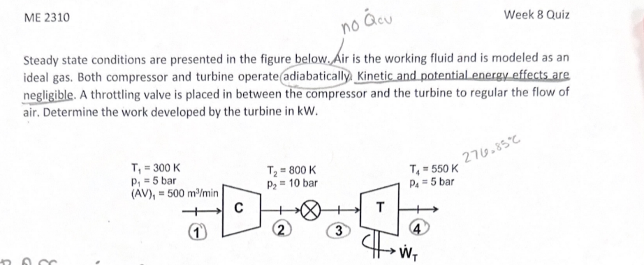 ME 2 3 1 0 Steady state conditions are presented