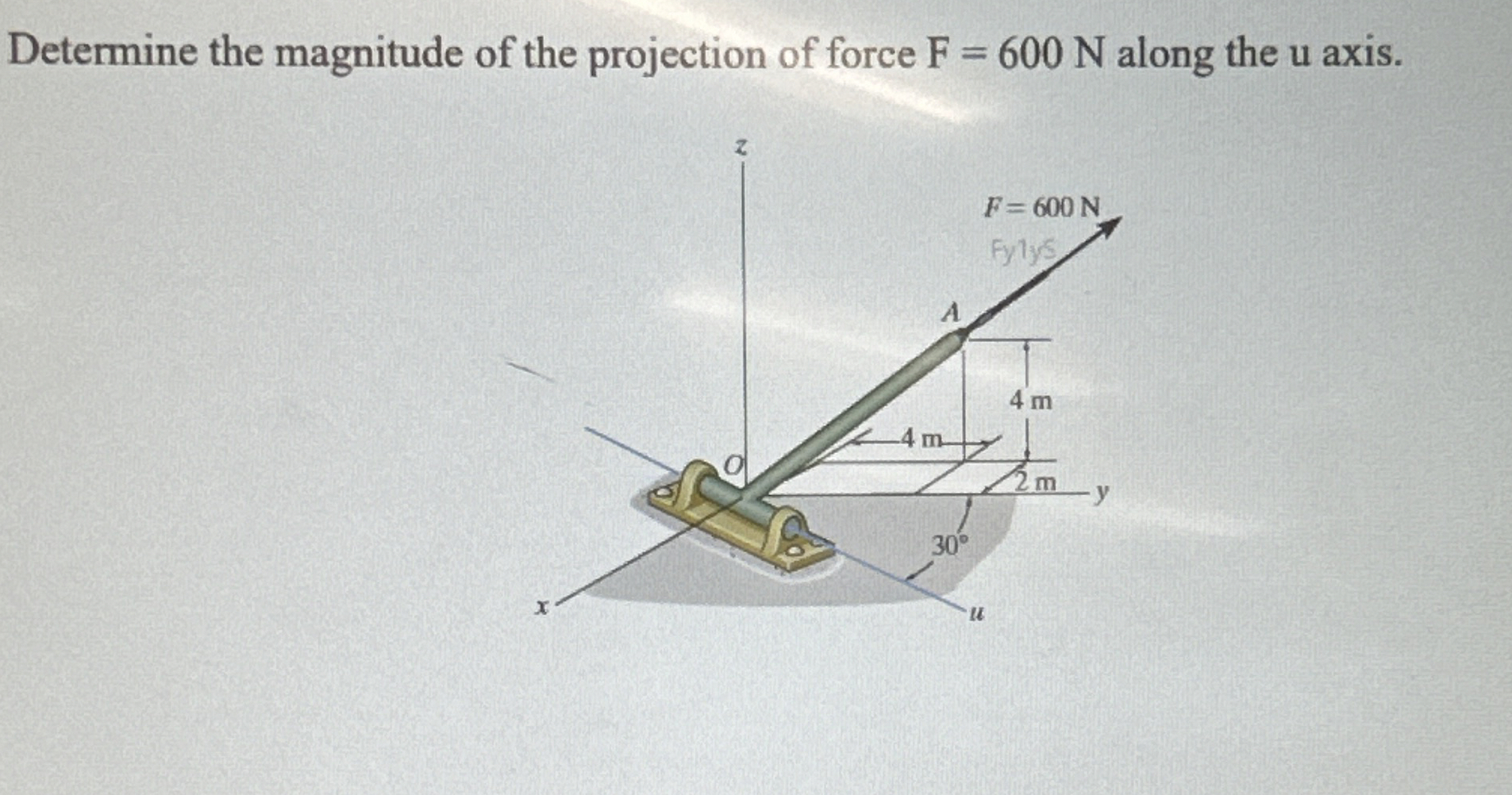 Determine the magnitude of the projection of