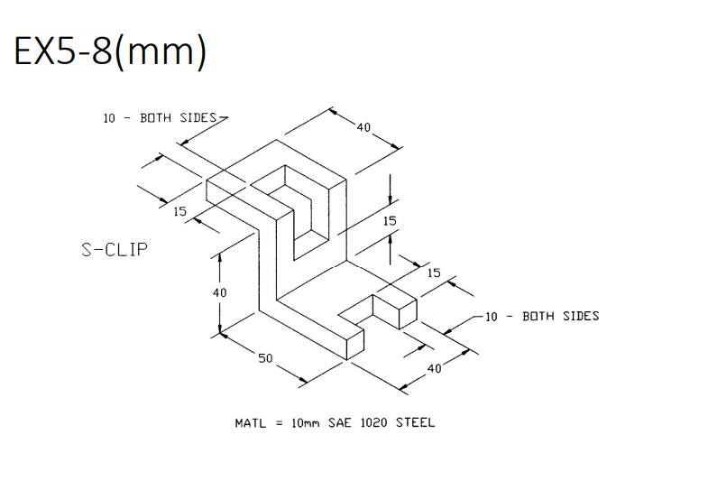 EX 5 - 8 ( mm ) 1 0 - BDTH SIDESY Draw in autocad